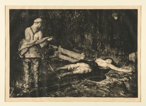 Belgický hospodářský dvůr z válečné série od George Wesley Bellows