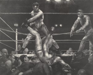 Dempsey a Firpo od George Wesley Bellows
