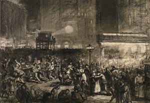 Volební noc Times Square, 1906. od George Wesley Bellows