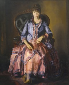 Emma ve fialových šatech od George Wesley Bellows