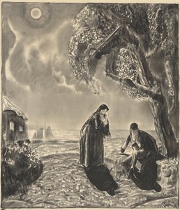 Postavy v měsíčním světle od George Wesley Bellows
