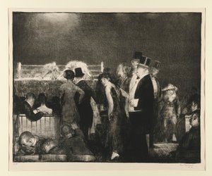 Předkolo velkého zápasu, č. 8 od George Wesley Bellows