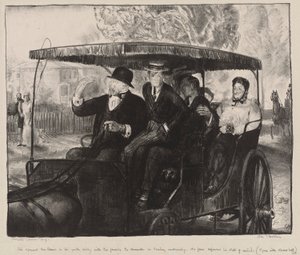 Neděle, chození do kostela: Vzpomínky na nedělní ráno v Columbusu, Ohio, 1897 od George Wesley Bellows