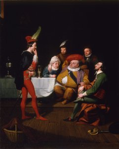 Falstaff uvádějící Jindřicha IV., kolem roku 1834