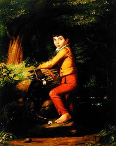 Dřevorubec, asi 1835 (olej na plátně)