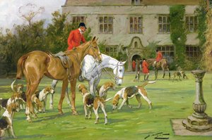 Setkání v Avesbury Manor, Wiltshire (olej na plátně)