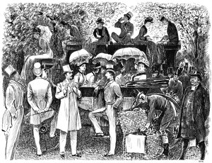A Reminiscence of Lords Cricket Ground Eton vs Harrow, 1878 1891 od George du Maurier