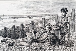 Pár na líbánkách od George du Maurier