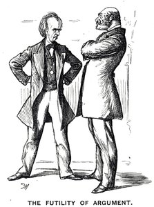 Kreslený film s názvem „The Phrenology Argument – Again“ s titulkem „Marnost argumentu“ od George du Maurier