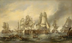 Bitva u Trafalgaru, 21. října 1805, asi 1836 (olej na plátně)