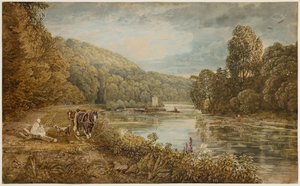 Cliveden Woods, cca 1812 (akvarel na papíře)