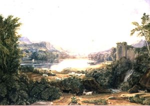 Složení krajiny od George the Younger Barret