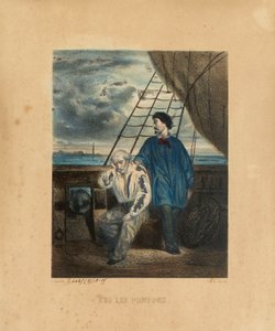 Na pontonu, ryl H. Jannin, 1848 od Georges Alexandre after Fischer