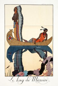 Podél Missouri, z „Falbalas & Fanfreluches, Almanachu současnosti, minulosti a budoucnosti“ od Georges Barbier