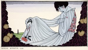 Rozjímání 1919 (tisk šablony) od Georges Barbier