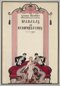 Obálka Falbalas et Fanfreluches, almanach z roku 1925, od George Barbiera (1882-1932), Francie, 20. století od Georges Barbier