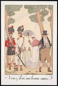 Falbalas and Fanfreluches, Almanach na rok 1923, Pojď tedy, můj dobrý příteli, od George Barbiera, tisk od Georges Barbier