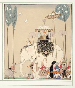 La Belle Missous z Personages de Comedie, hospoda. 1922 (tisk šablony) od Georges Barbier