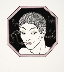 Hrobka Najádů, ilustrace z Les Chansons de Bilitis, Pierre Louys, hospoda. 1922 (tisk šablony) od Georges Barbier