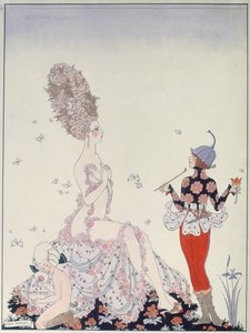 Matka příroda (pero, inkoust a akvarel na papíře) od Georges Barbier