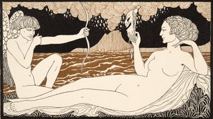 Personages de Comedie, detail z přední obálky, pub. 1922 (pochoirový tisk) od Georges Barbier