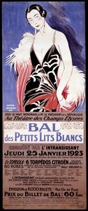 Plakát „“ Au Theater des Champs-Elysees – Le bal des petits lits blanc pořádá l