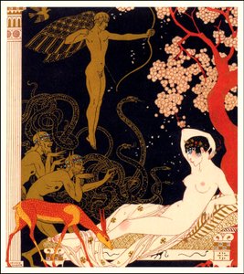 Plakát k filmu „La Belle Helene“ (barevné lito) od Georges Barbier