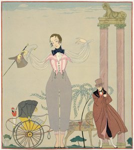 Schůzka (akvarel na papíře) od Georges Barbier