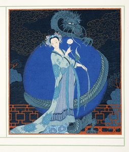 Turandot Princess of China, od Personages de Comedie, hospoda. 1922 (tisk šablony) od Georges Barbier