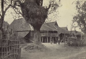 Barma: V Kengtung (černobílá fotografie) od Georges Bertin Scott