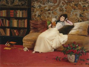 Reading, cca 1890 (olej na plátně)