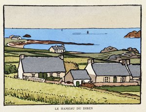 Le hameau de Diben – v „“Sur les chemins de France”” od Georgese Delawa (1871-1938) od Georges Delaw