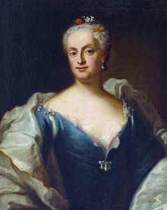 Marie-Anne de Saxe - (Marie Anne de Saxe) - Maria Anna Sophia Saská, kurfiřta Bavorska (1728-1797) - George Desmarees (1697-1776). Olej na plátně Rozměr: 80x64,5 cm Soukromá sbírka