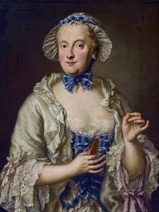 Marie-Anne de Saxe - (Marie Anne de Saxe) - Maria Anna Sophia Saská, kurfiřtka Bavorska (1728-1797) s navijákem - George Desmarees (1697-1776). Olej na plátně Rozměr: 82x61,5 cm Soukromá sbírka