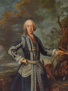 Maxmilián III Josef v loveckém oděvu (olej na plátně)