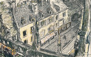 Ulice ve Valogne, c1911 od Georges Dupuis