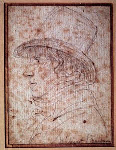 Portrét Jacquese Heberta (1757-1794), novináře a revolučního politika, zakladatele novin „“otec Duchesne””. Kresba Gabriela