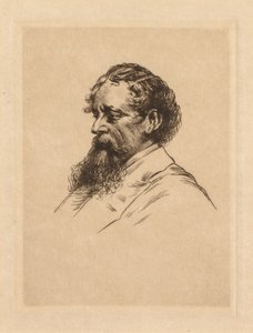 Portrét Charlese Dickense od Georges Gorvel