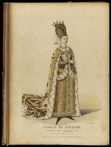 Isabeau Bavorská, královna Francie, konec 18. stol.