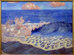 Blue Navy, vlnové efekty. Obraz Georgese Lacombe (1868-1916)