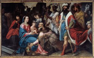 Klanění tří králů. Obraz Georgese Lallemanda (1575 - 1635) od Georges Lallemand