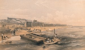 Pevnost Yenikale při pohledu k moři Azof, 1856 od Georges McCulloch