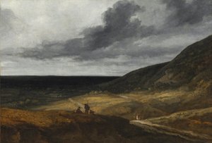 Krajina poblíž Paříže, asi 1840 (olej na látce) od Georges Michel