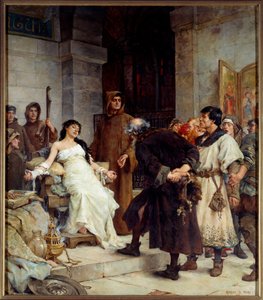 Stigma ve středověku Obraz Georgese Moreau de Tours (1848-1901) 1885 Sun. 2,6x3 m Musee des Beaux Arts Nantes
