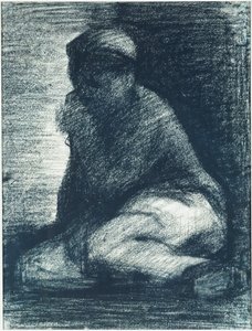 A Young Man Crouching, c.1882 od Georges Pierre Seurat