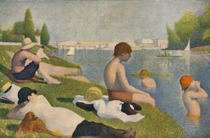 Koupání, koupající se v Asnieres, 1884, 1937.