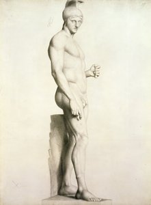 Profil sochy válečníka s helmou (p/p) od Georges Pierre Seurat