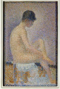 Sedící model, profil (malba na plátně) od Georges Pierre Seurat