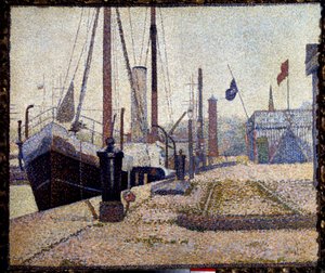 Plachetnice La Maria v přístavu Honfleur od Georges Pierre Seurat