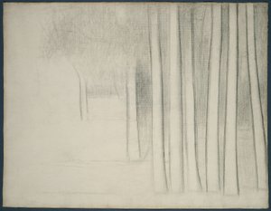 Kmeny stromů (studie pro La Grande Jatte) od Georges Pierre Seurat